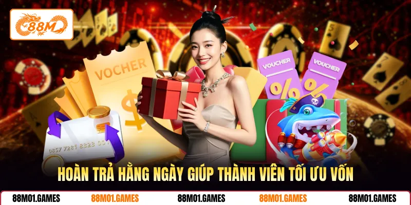 Hoàn trả hằng ngày giúp thành viên tối ưu vốn